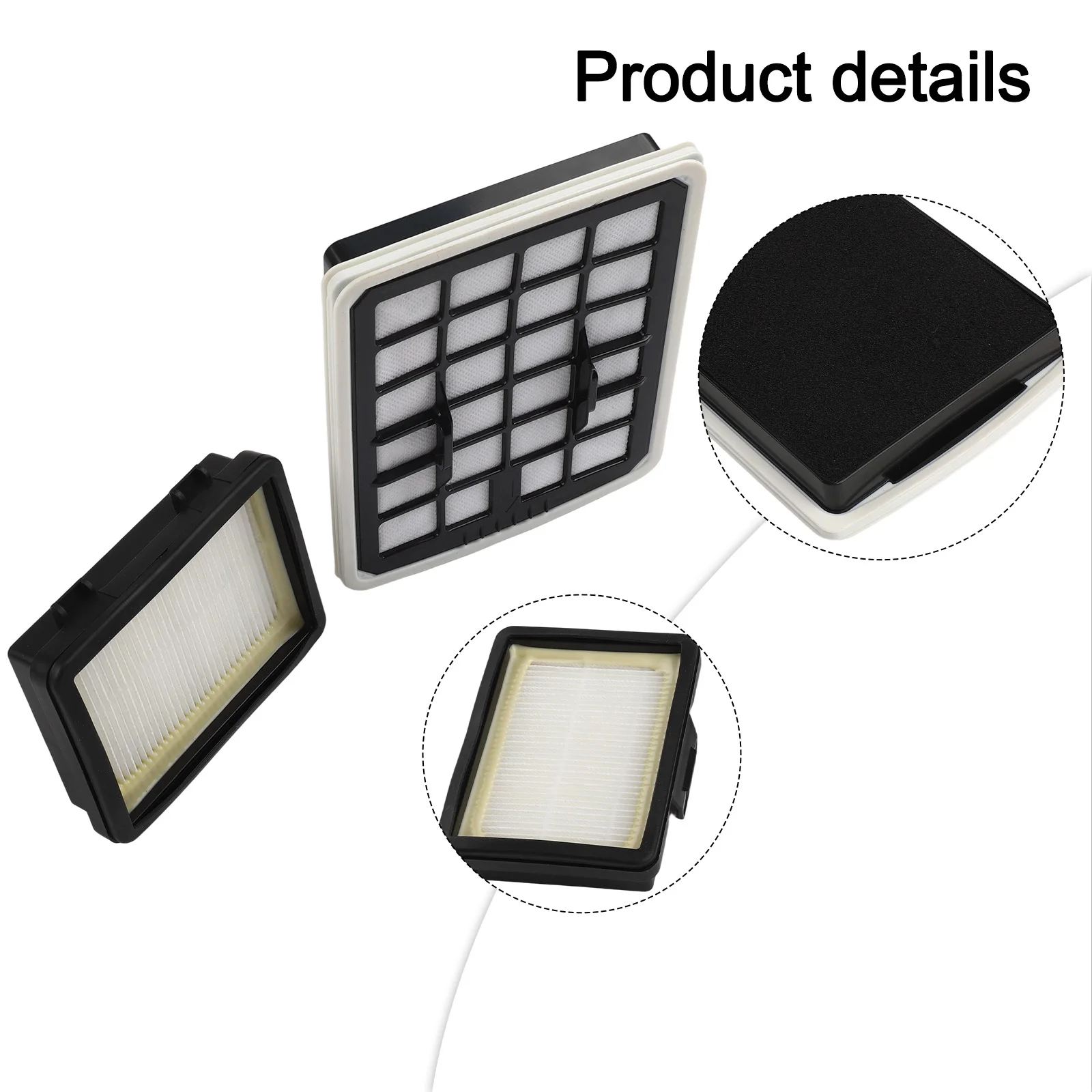 Kit Filtri Di Ricambio Per Aspirapolvere EUREKA NEN180 (Filtro Contenitore + Filtro Scarico) - Lavabili E Riutilizzabili - 3
