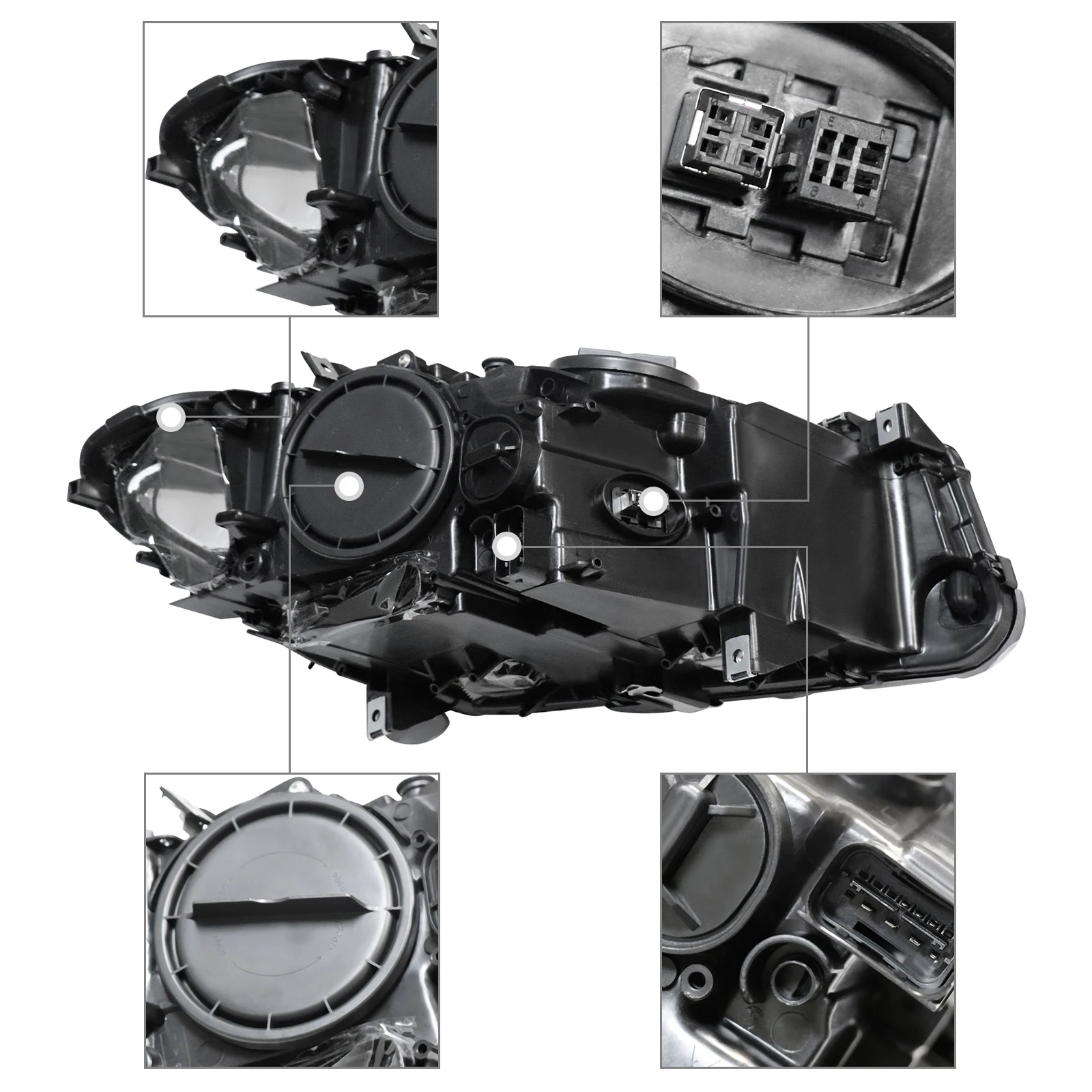 Xenon Headlights Pair For 2011-2013 BMW 5 series F10 550i 535i 528i Left/ Right / 1 pair (Left+Right) 63117203243 63117203244  4