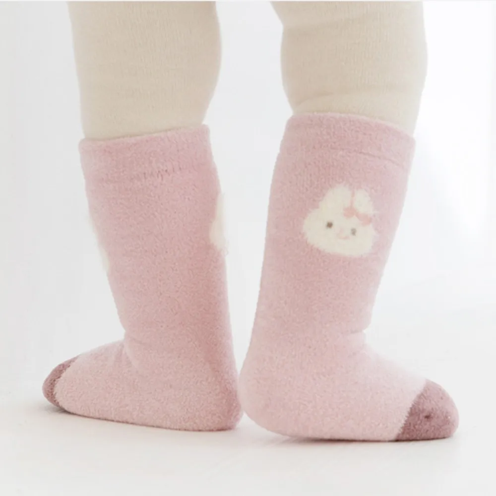 5Pairs Kids Scoks Autumn Winter Girls Warm Thicken Cotton Socks Unisex Boys Girls Cute Cartoon Animal Socks 0-5Years