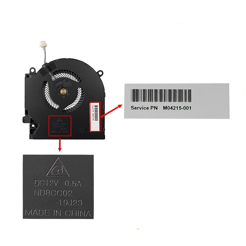 New Original CPU GPU Cooling Fan FOR HP OMEN 6/6Pro 15-EK 15-EN TPN-Q236 TPN-Q238 M04217-001 M04218-001 M04215-001 M04216-001