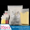 20 Pcs Travel PE Storage Plastic Zipper EVA Translucent Ziplock Waterproof Packaging Bags Custom Logo Print Available 1