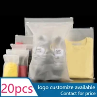 20 Pcs Travel PE Storage Plastic Zipper EVA Translucent Ziplock Waterproof Packaging Bags Custom Logo Print Available 1