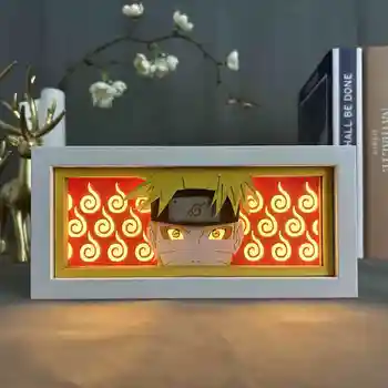 NarAAAnime Peripheral 3D Photo Frame LightManga Night Light, Laser Carmapped Paper Lamp, LightBox, Table Lamp, Room Decoration Gift 13