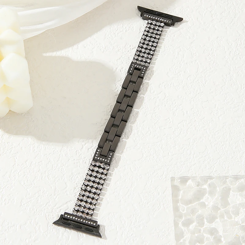 Elegant Diamond Metal Strap for Women - Premium Watch Bracelet