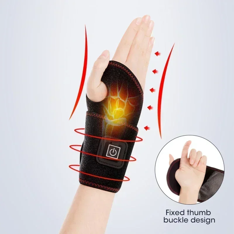 Electric Heating Brace for Knee Wrist Ankle Neck Pain Relief Adjustable Temperature Compression Therapy Fast Heat Wrap