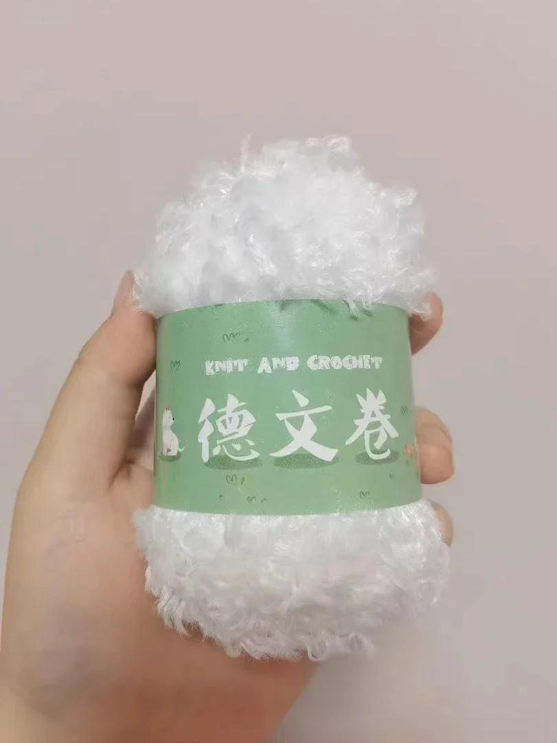 수제 테디 롤 원사, 단색 곱슬 울 원사, DIY 스웨터, 뜨게 울 스카프 코트, 모자 크로셰 실, 5 개