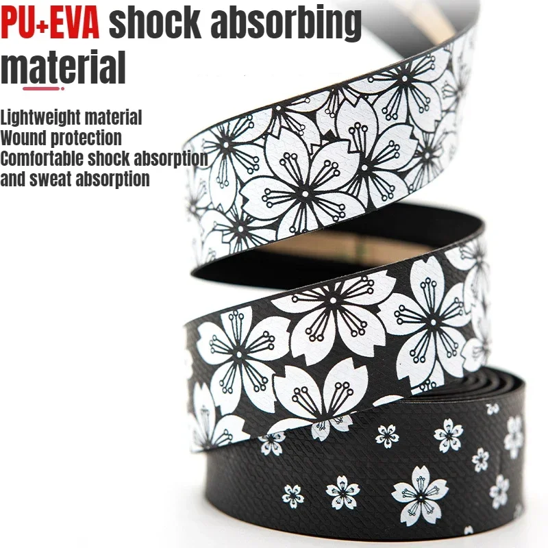 Road Bike Handlebar Tape Strap Gravel Handles Cover Sakura Pattern Shock Absorber Soft Grip Tape