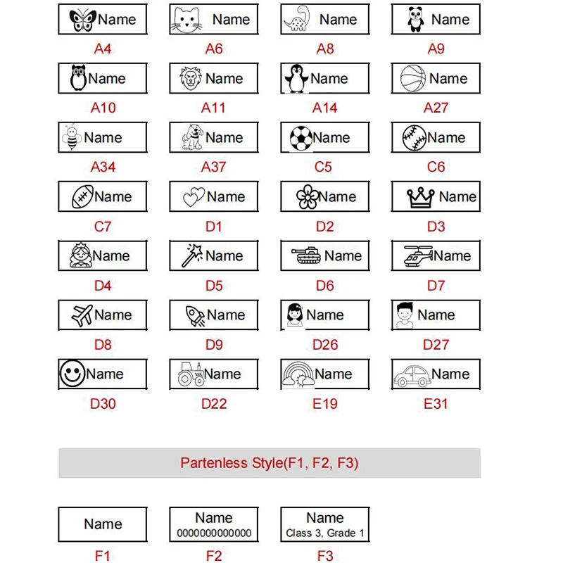 Name stamp Customized Personal Student Engraved Waterproof Non-fading Kindergarten Children