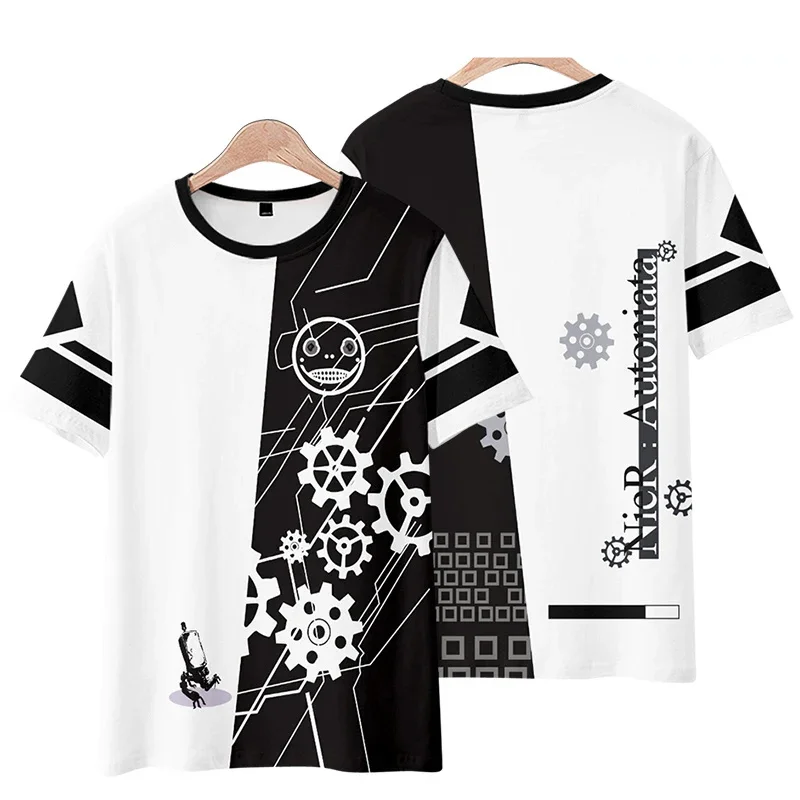 2024 Hot Game NieR:Automata 3D Digital Printing T-shirt Women Men Summer Short Sleeve Funny Tshirt Graphic Tees Cosplay Costume 6