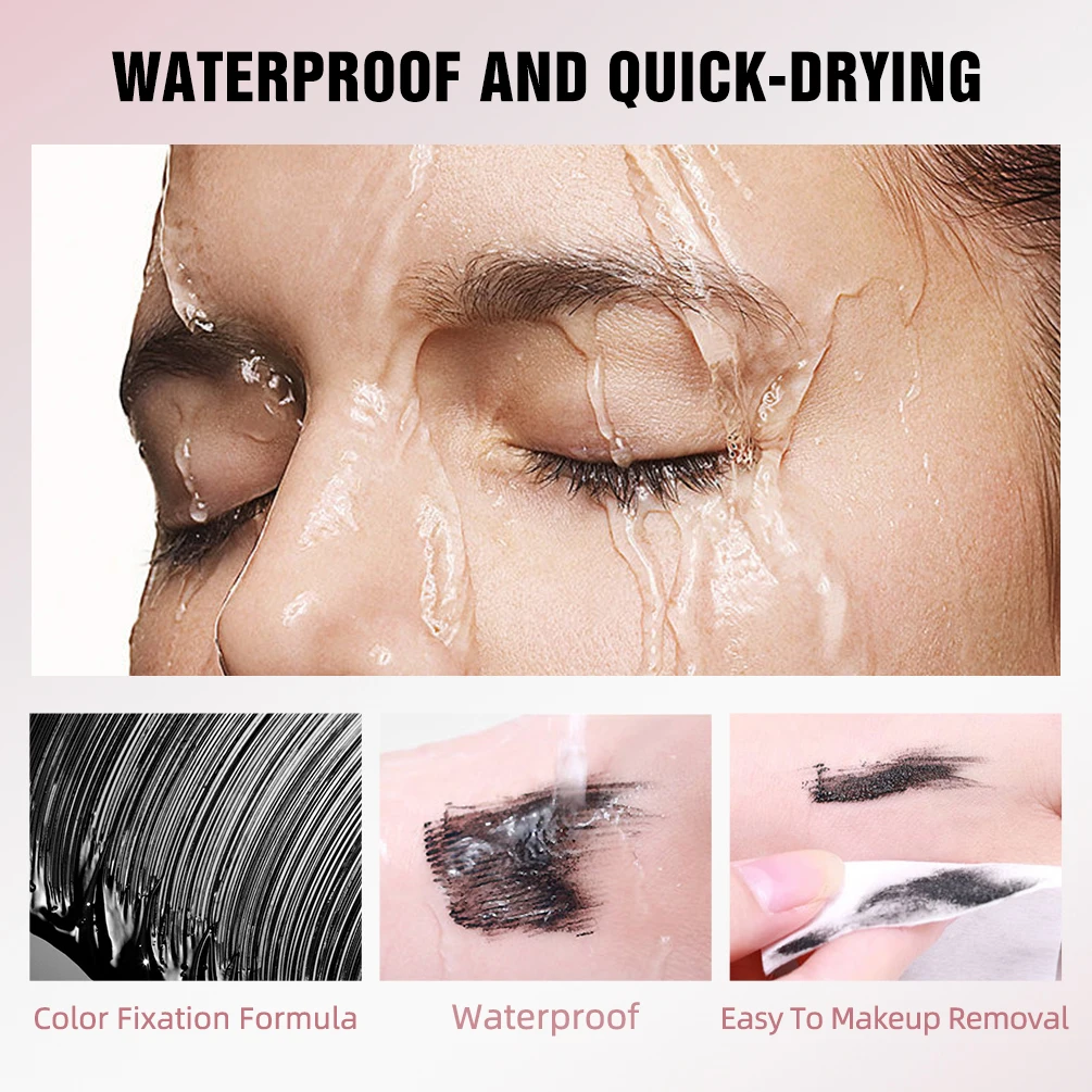 QIBEST 4D Sky Mascara Volume Waterproof Lash Extensions Makeup Silk Graft Growth Fluid Professional Rimel for Eye Cosmetic 11g