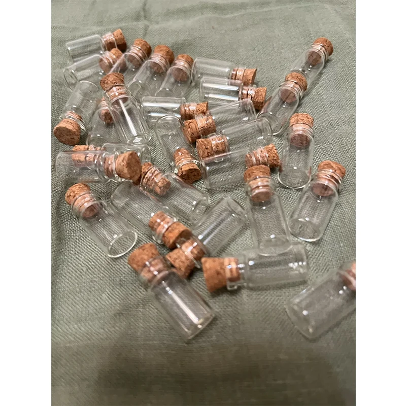 0.5mL Mini Small Tiny Clear Cork Stopper Glass Bottles Vials 30pcs glass bottles mini glass bottles