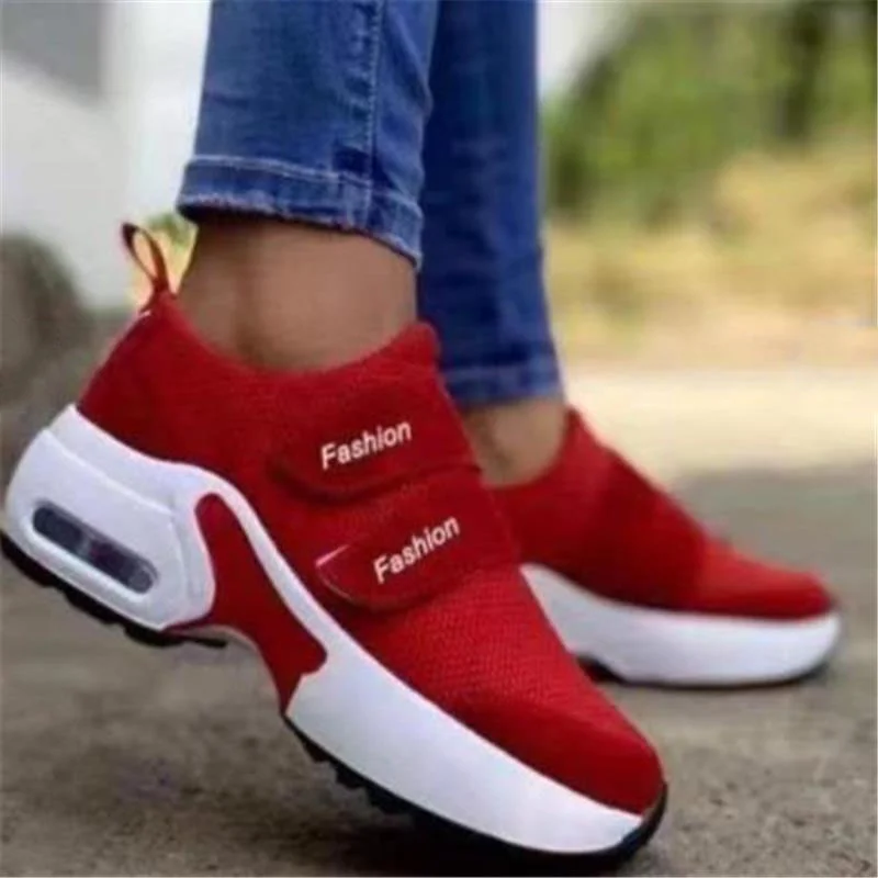 2022 New Women Sneakers Hollow Out Solid Color Platform Thick Bottom Ladies Flats Breathable Vulcanized Shoes Casual Shoes 