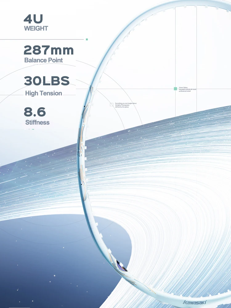 Kawasaki uctívat galaxy all-around 4U badmintonové rackets pro mid senior hráče odborný badmintonové rámus 2024