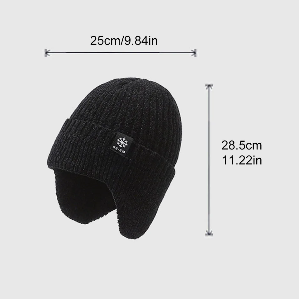 LOOGDEEL Winter Outdoor Fleece Hat Men Women Motorcycles Warmth Ear Protection Thick Knitted Cycling Cap Windproof Headwear polar fleece caps knitted hat knitted cap knitted beanie winter hat
