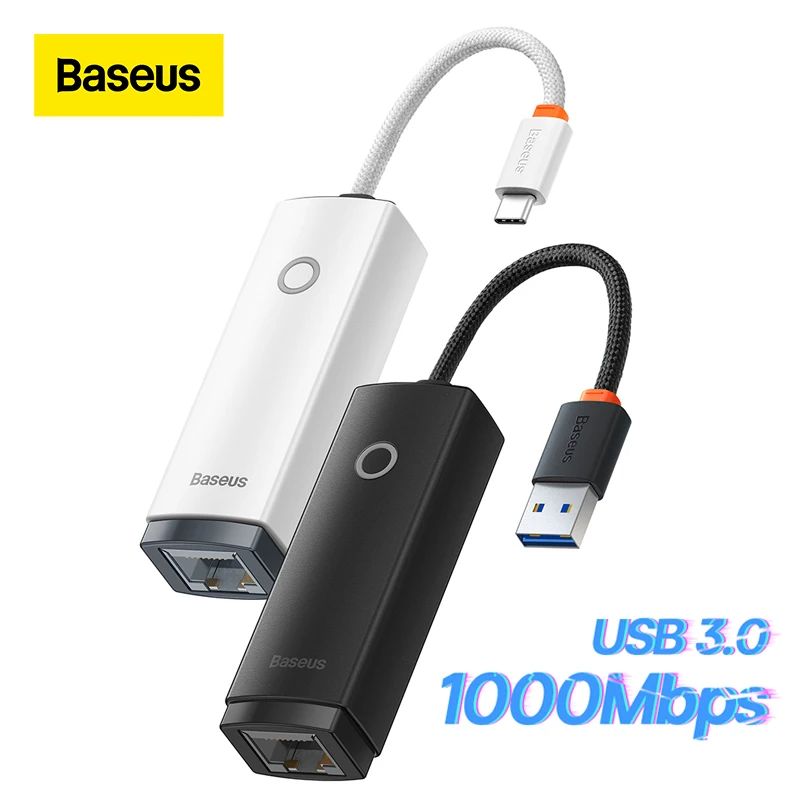 Baseus Ethernet адаптер USB 3 0/Type C к RJ45 LAN порт 1000/100 Мбит/с сетевая карта для ноутбука ПК