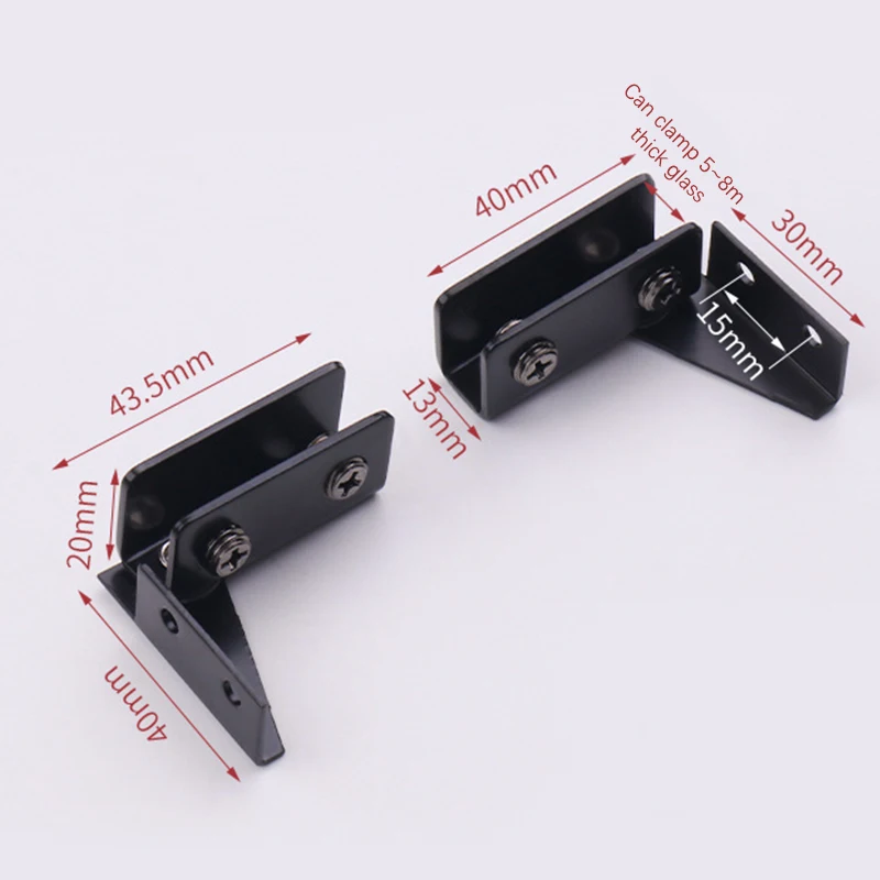 스테인리스강 유리 클램프, 구멍이 없는 유리 힌지, 와인 캐비닛, 문짝 힌지, 5-8mm