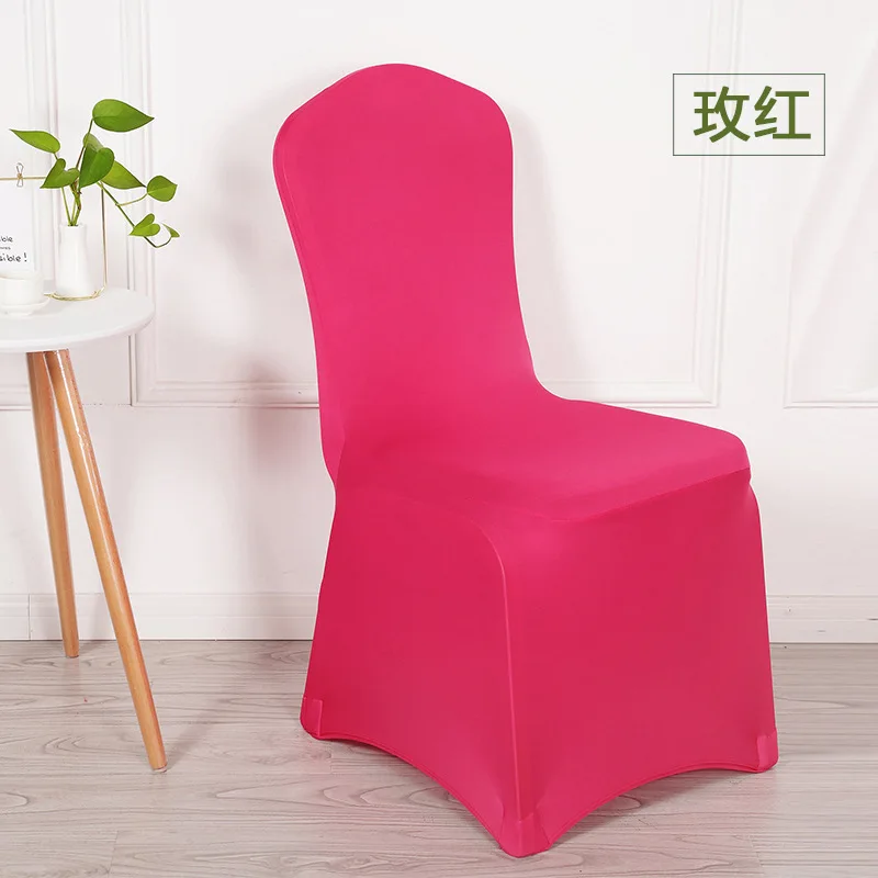 Elegant Red and White Elastic Chair Cover