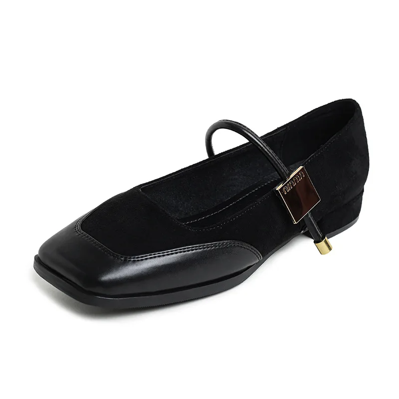 new 2026 style french retro square toe mary jane shoes for women, women's low top large size single shoes, women's luxury New 2026 Style French Retro Square-toe Mary Jane Shoes for Women, Women's Low-top Large-size Single Shoes, Women's Luxury 8