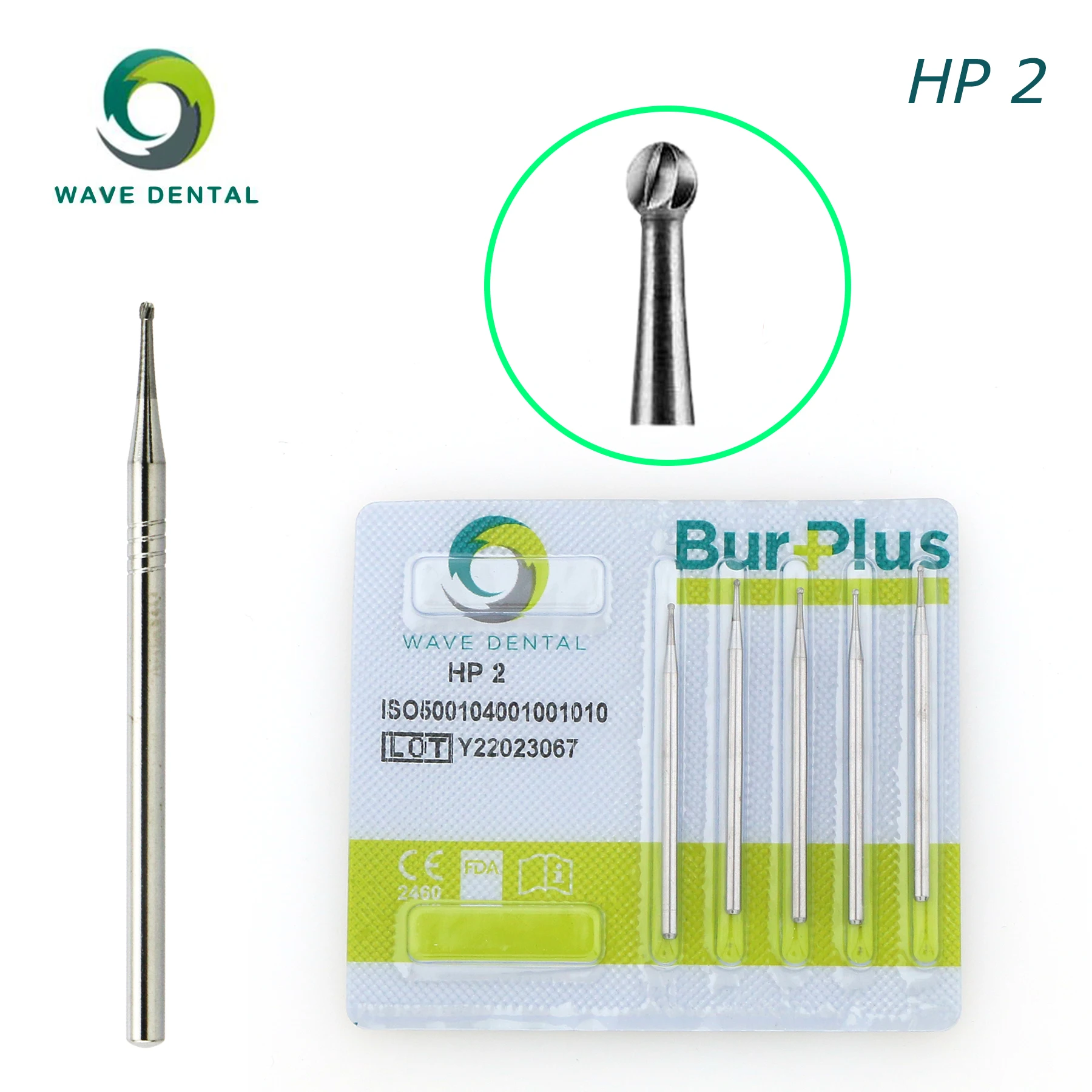 

WAVE Dental Burs Tungsten Carbide Round Head Fit Straight Nose Cone Low Speed Handpiece HP2