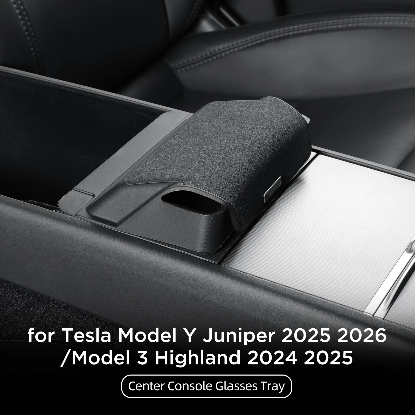 SMABEE for 2025 2026 Tesla Model Y Launch Juniper/ Model 3 2025 Car Glasses Tray Center Console Armrest Storage Box Organizer