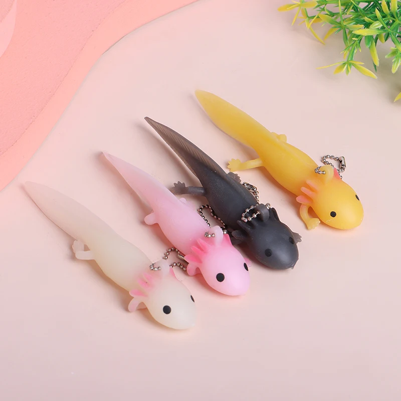 1PC Funny Antistress Squishy Fish Giant Salamande Stress Toy Keychain Funny Squeeze Prank Joke Toys For Girls Gag Gifts