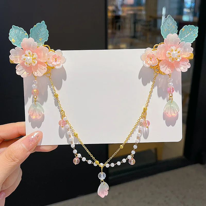 Children's Ancient Hanfu Hair Accessories Girl Pan Hair Hair Clasp Guo-style Girl Hair Fringe Hairpin Hair Accessories 5