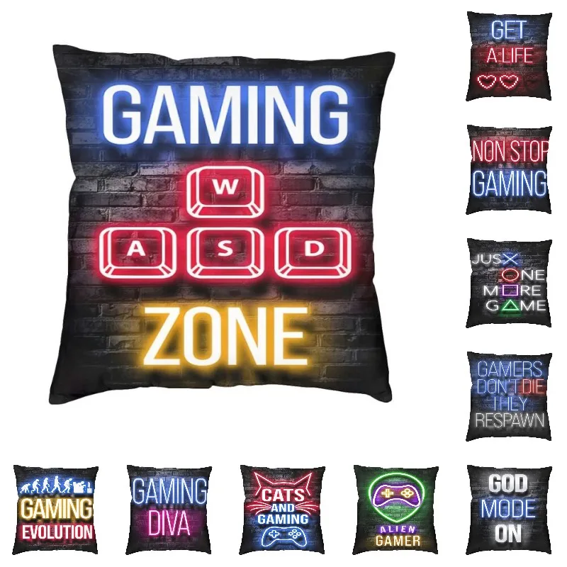 Pillow Covers Decorative Game Cushions Covers 45x45 Gamer Cushion