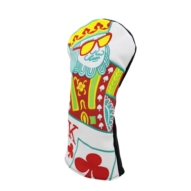 Kings and queens and knights Golf Club Wood Headcovers Driver Fairway Woods Hybrid Cover Golf club head protective sleeve