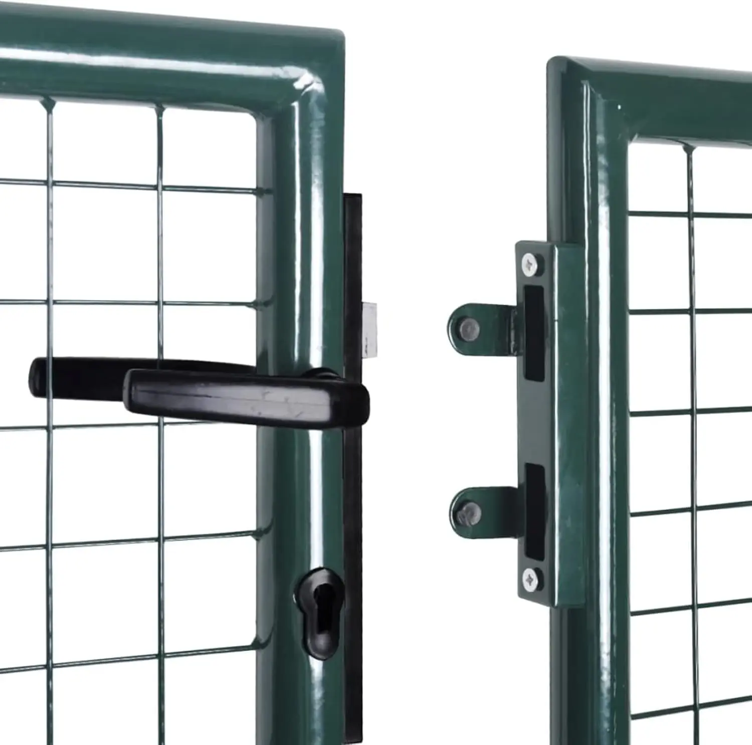 Garden Gate Outdoor Steel Lockable Fence Gate Green For Patio, Terrace, Backyard, Outdoor Furniture 120.5 X 59.1 Inches (W X H) 5