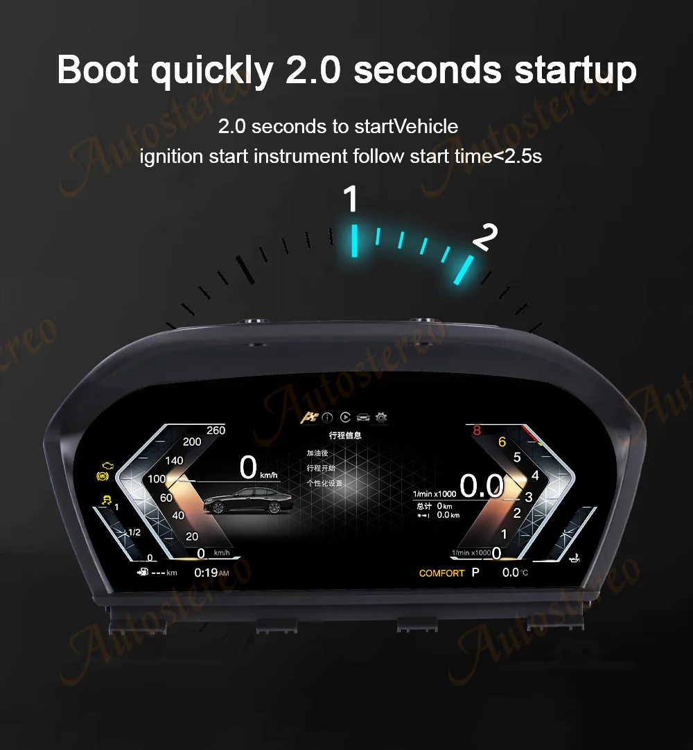 Speedmeter Carplay Version For BMW 1 F20 F21 F22 F52 X1 F48 Car Digital Cluster