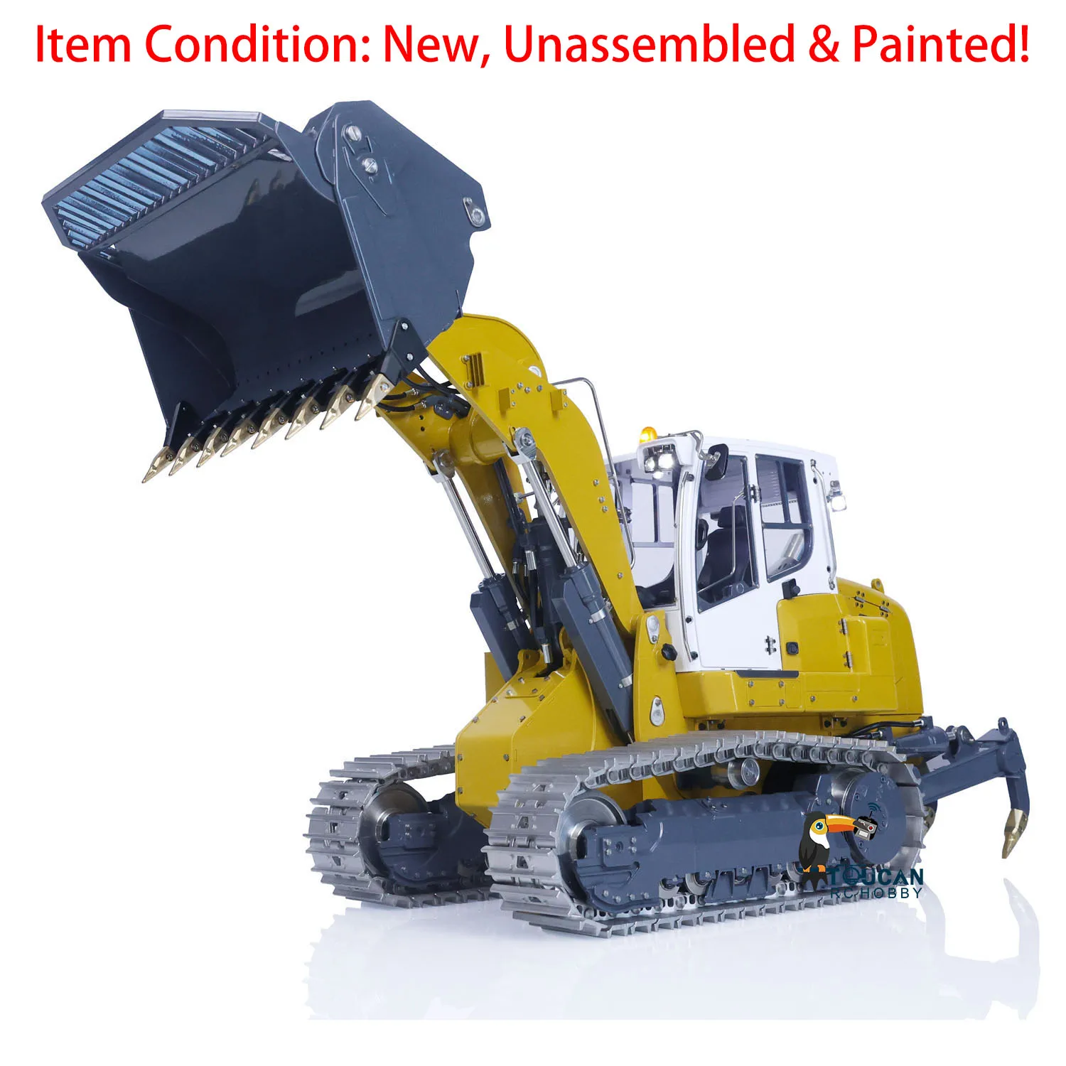 LESU Metal 1/14 Hydraulic RC Crawler Loader 636 KIT Construction Vehicles Painted Unassembld Sound Light System Outdoor Toys 4