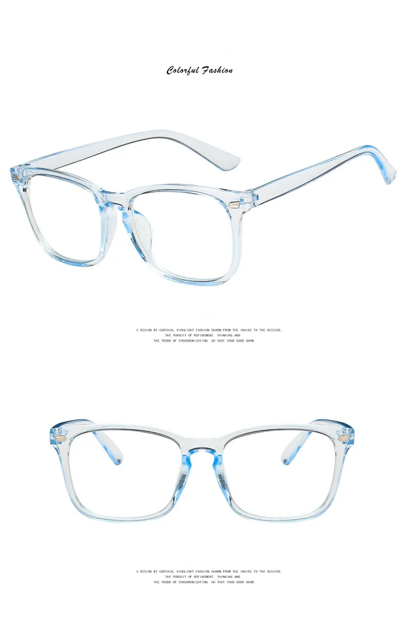 Blaue licht blockierende brille mode quadratisch gefälschte wimpern anti uv ray computer gaming für frauen und männer – Detail 6