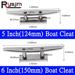 Marine Grade 316 Stainless Steel Open Base Boat Deck Cleat 4Inch 5 Inch 6Inch 8Inch Boat Mooring Accessories Marine Hardware