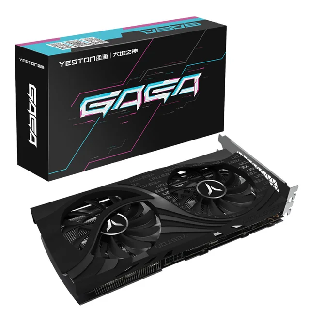 Yeston RTX3050-8G D6 GA Gaming Graphics Card 8G/128bit/GDDR6 Memory 2 Large Size Cooling Fans Metal Backplate DP*3+HD Ports 3