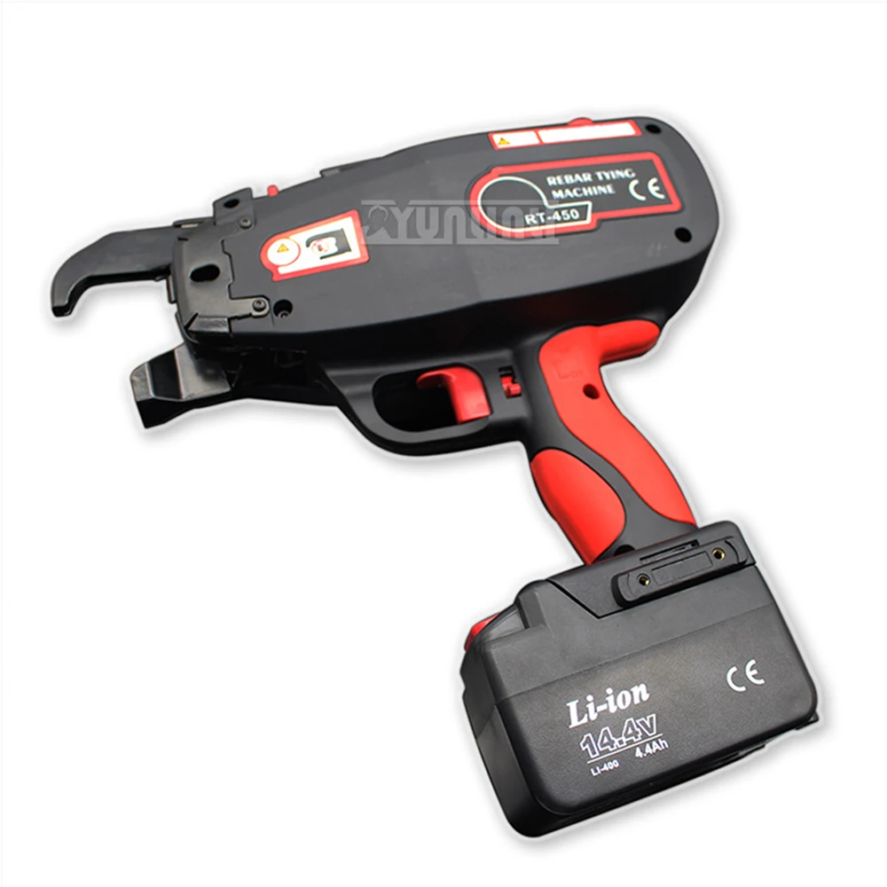 4-45mm 철근 계층 바인딩 기계 14.4v 4400mah 자동 충전식 전선 철근 바인딩 묶는 기계 RT450