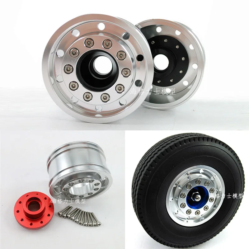 

One-axle Full Metal Wide Hub Front Wheel for 1/14 Tamiya RC Truck Trailer Tipper Scania 770s Benz Actros Volvo MAN LESU DIY Part