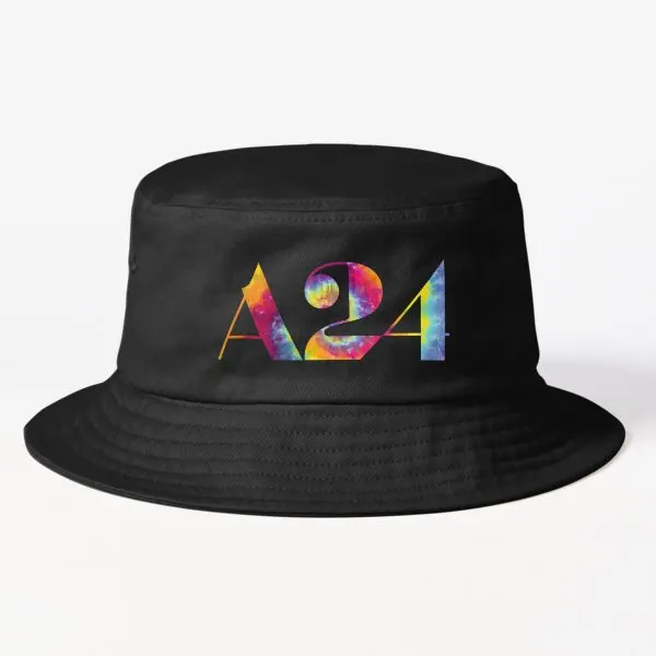 

A24 Tie Dye Logo Bucket Hat Bucket Hat Fish Sun Fashion Sport Hip Hop Outdoor Caps Fishermen Women Spring Mens Cheapu Black