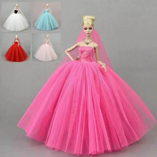 1/6 bjd lindo vestido de casamento preto para barbie boneca roupas vestido  de festa 30cm bonecas acessório para roupas barbie crianças brinquedo  cosplay - AliExpress