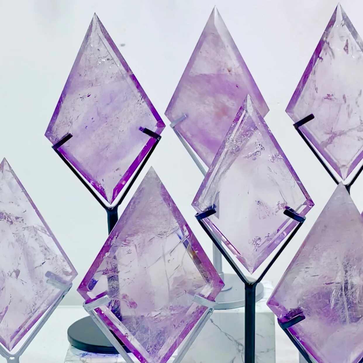 

Natural Purple Gem Amethyst Faceted Free Diamon Rainbow Ametrine Crystal Violet Quartz Healing Gemstone Reiki Jewelry Home Decor