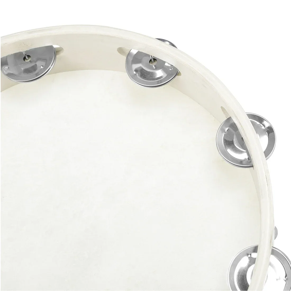 Hand Tambourine 10 Inches Sheepskin Wooden