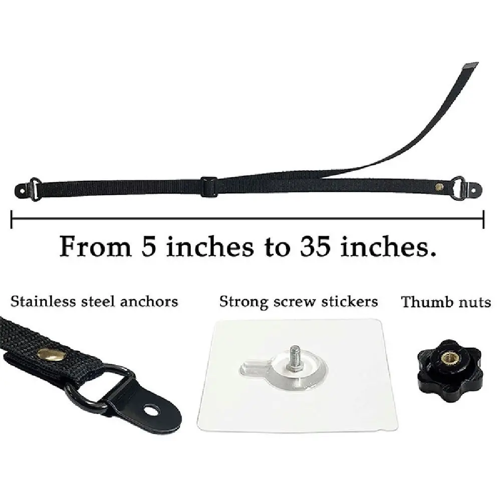 Adjustable TV Safety Straps Accessories Anti-Tip Baby Proofing Flat Screen Safety Straps Prevent Falling Adhesive TV Anchor