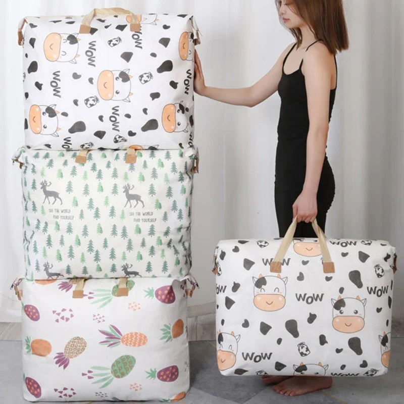 

35L Storage Bag Super Large Capacity Strong Load-bearing Dustproof Moisture-proof Safe Odorless Family Essential Handbag