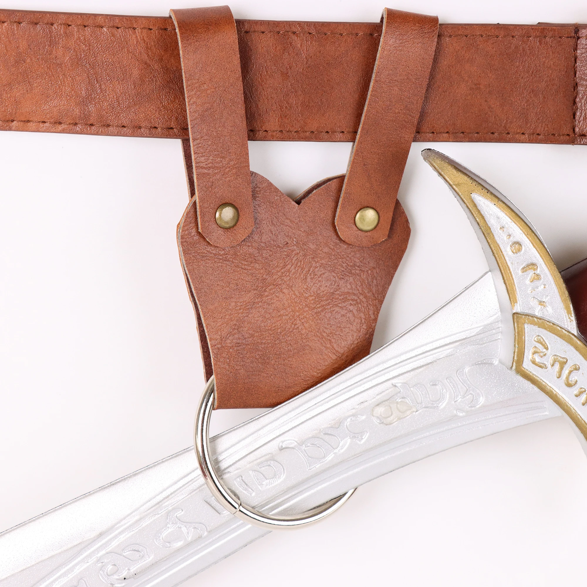 Authentic Viking Medieval Knight Belt Scabbard-Halloween Role Play Weapon Accessory with PU Belt Prop