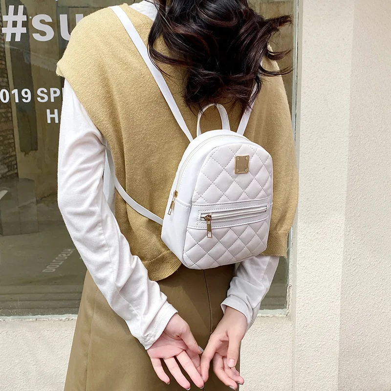 

Backpack Women PU Leather Shoulder Small Backpack Multi-Function Ladies Phone Pouch Pack Ladies School Backpack Bags for Women