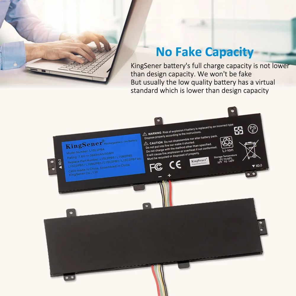Kingsener-bateria do Portátil para Lenovo Ideapad L15l2pb4 31015isk 310-15ikb 510-15ikb L15l2pb5 L15m2pb3 L15c2pb5 L15m2pb3 L15c2pb3 - Imagem 3