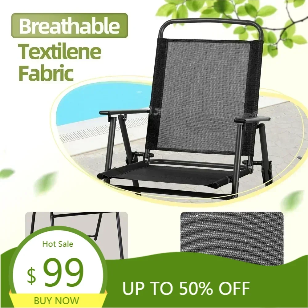 Black 6-Piece Metal Patio Dining Set with Umbrella for Outdoor Garden, Lawn, Deck, and Backyard