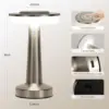 LED Table Lamp Touch Sensor Rechargeable Desktop Night Light Wireless Reading Lamp for Restaurant Hotel Bar Bedroom Decor Light 5