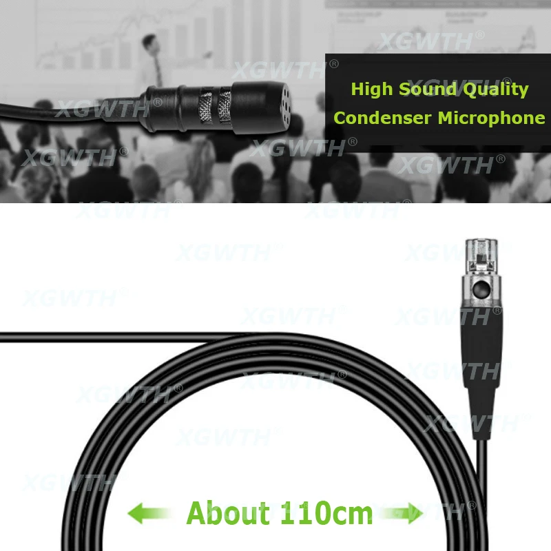 Lavalier 라펠 무지향성 마이크, Shure Sennheiser AKG MiPro Samson 오디오 콘덴서 마이크, 4 핀 3 핀 3.5mm 잠금