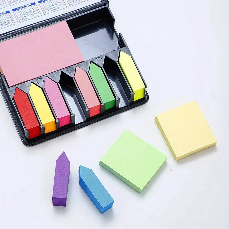 1 Set of Colorful Convenience Stickers Organization Multi-Color Stickers Set Leather Packaging Box Calendar 2024 and More 3