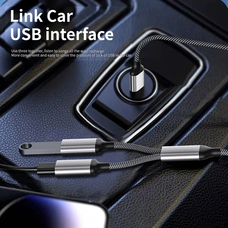 멀티포트 USB 분배기 케이블, USB 전원 어댑터 충전/데이터 전송용 1수 2암수 480Mbps 속도 코드